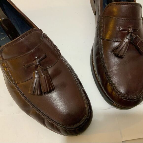 Cole Haan Maine Pinch Classic  Brown Leather Tassel Loafers Mens Size US 9.5 W - Picture 16 of 16
